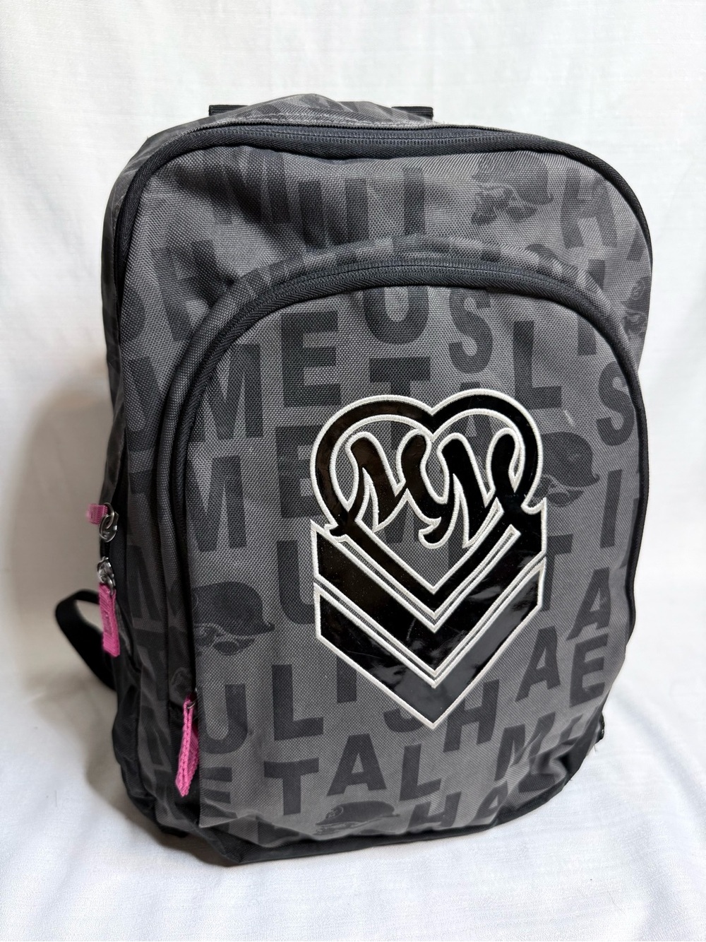 Metal Mulisha Backpack NOS Rare Y2K Skate Skull Laptop School BMX Black Pink